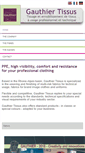 Mobile Screenshot of gauthier-tissus.com