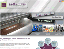 Tablet Screenshot of gauthier-tissus.com